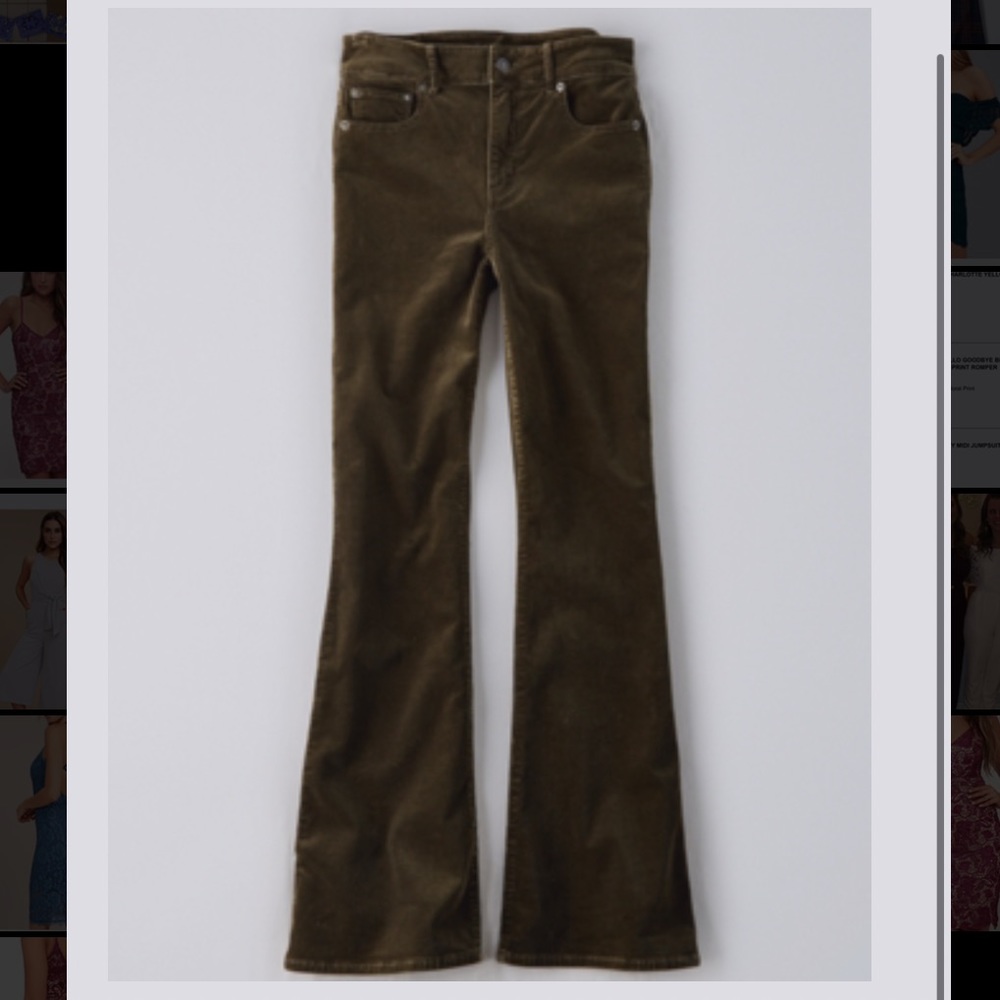AE Super High-Waisted Corduroy Flare Pant